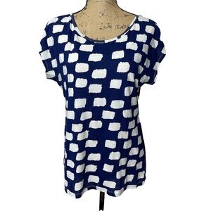 Anthropologie Porridge Sustainable Cotton Printed Square Abstract Blouse